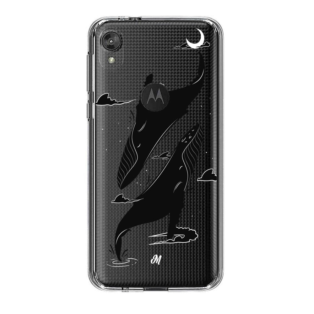 Cases para Motorola E6 play Canto de ballena azul - Mandala Cases