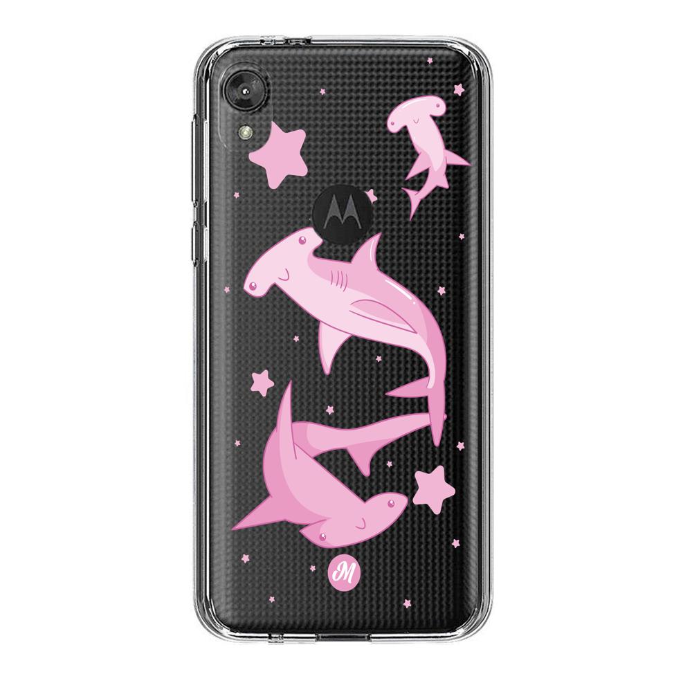 Cases para Motorola E6 play Tiburon martillo rosa - Mandala Cases