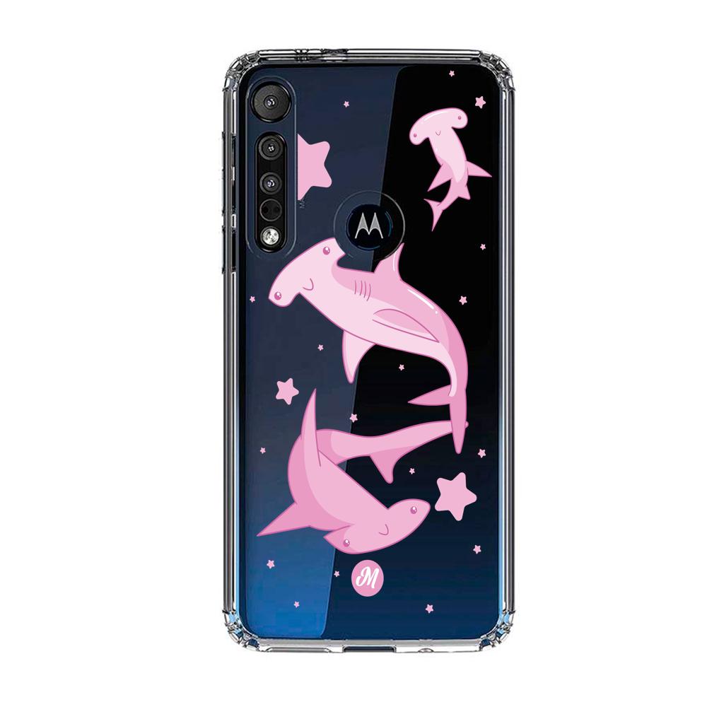 Cases para Motorola G8 plus Tiburon martillo rosa - Mandala Cases