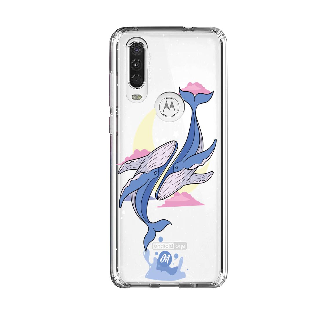 Cases para Motorola One Action Amor de ballenas - Mandala Cases
