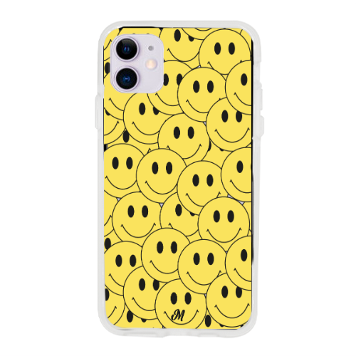 Funda Yellow happy faces iphone - Mandala Cases
