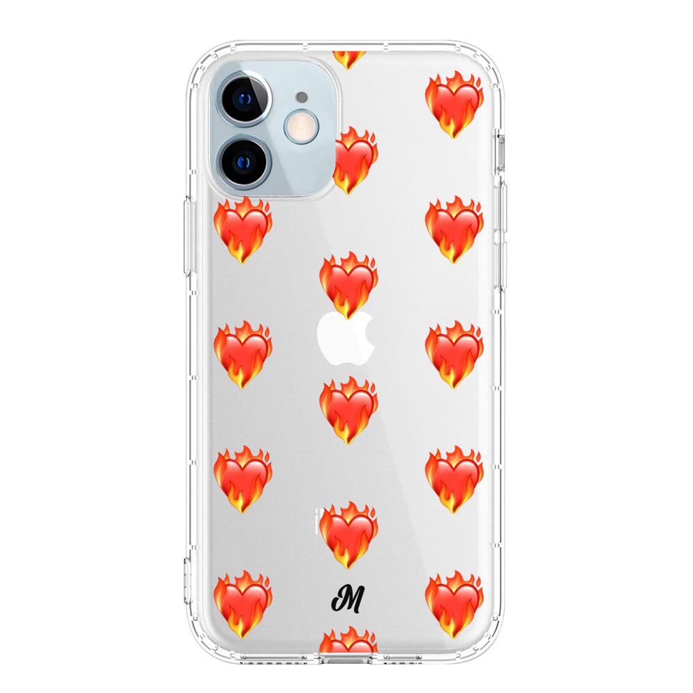 Funda de Corazón en llamas iphone - Mandala Cases