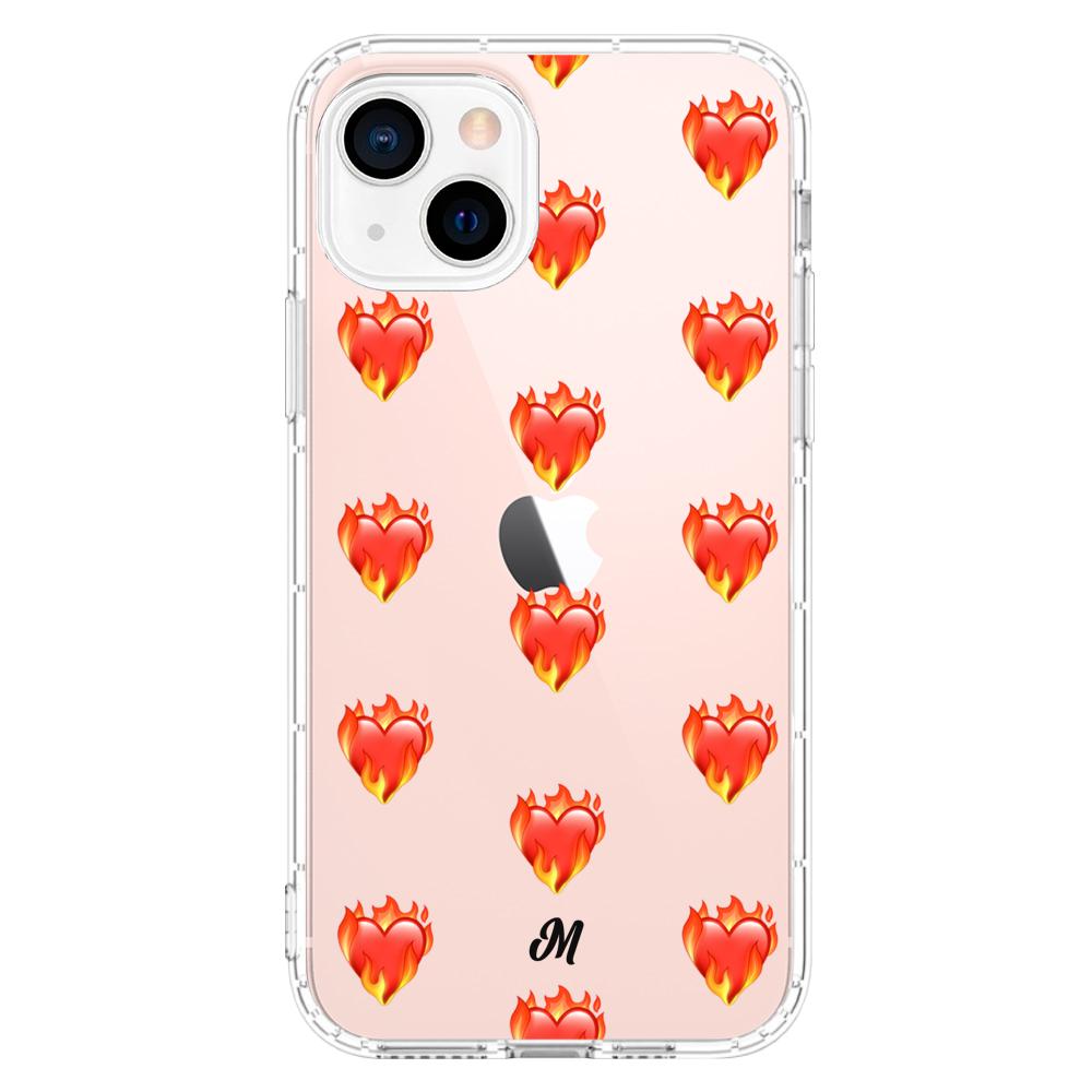 Funda de Corazón en llamas iphone - Mandala Cases
