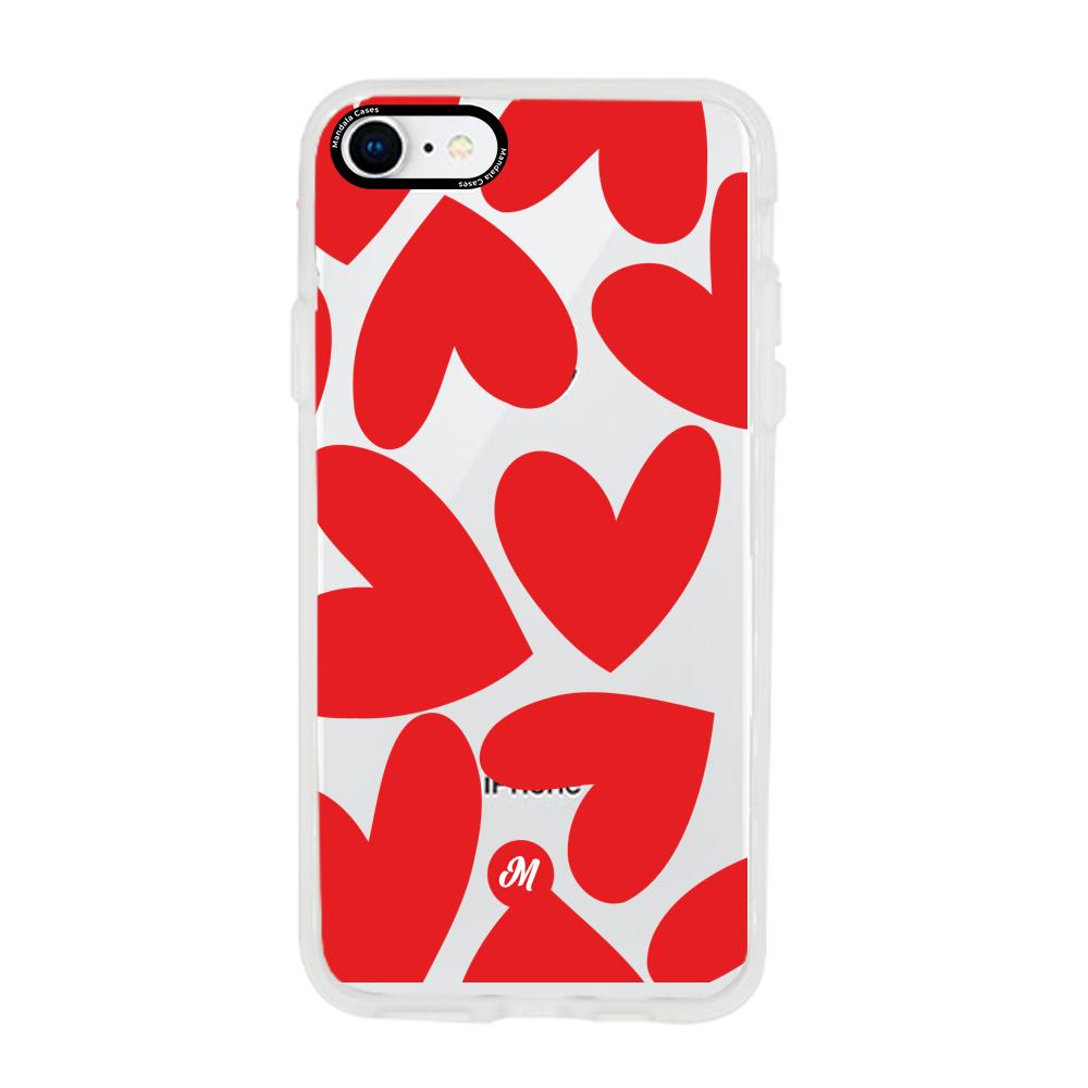 Cases para iphone 6 / 6s Red heart transparente - Mandala Cases