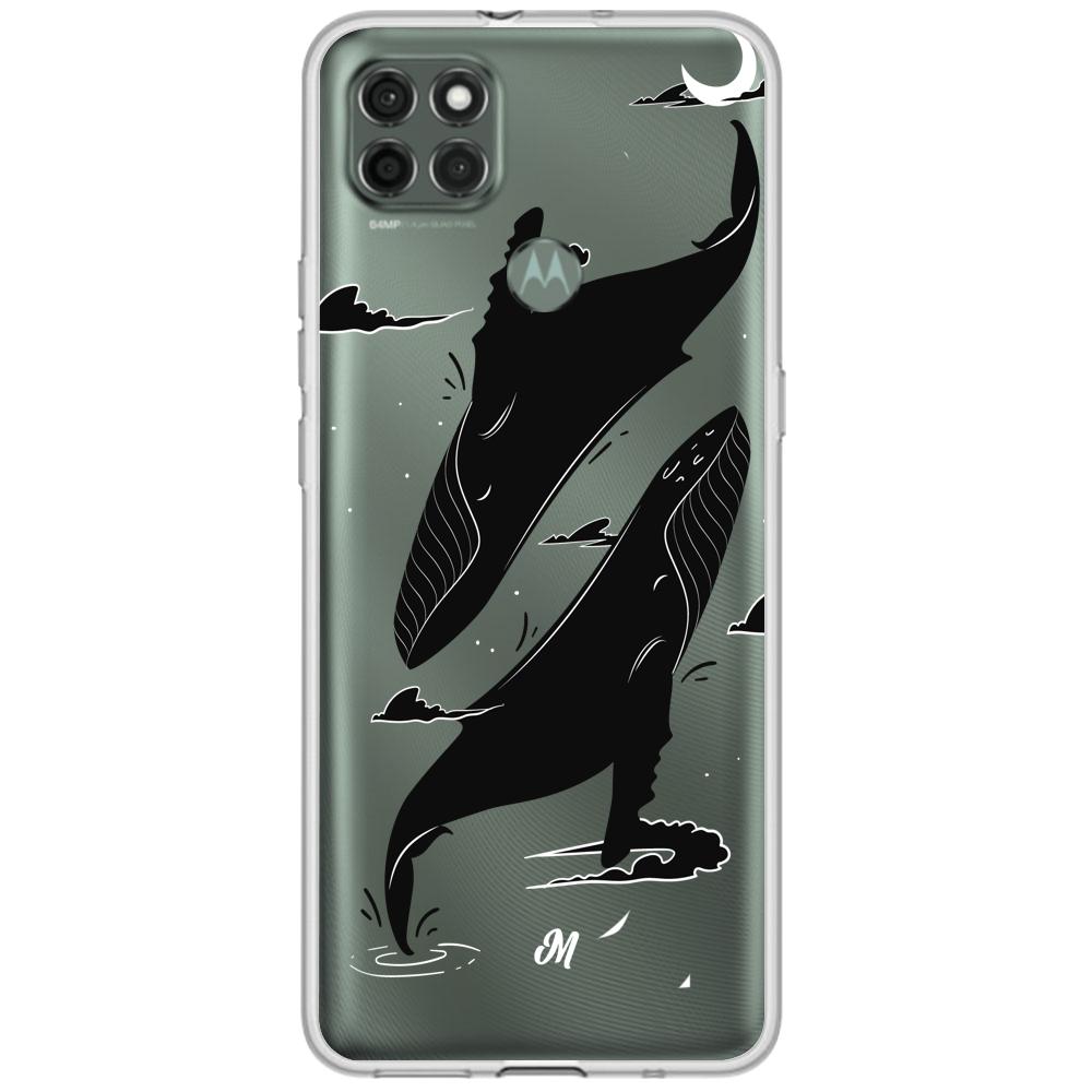 Cases para Motorola G9 power Canto de ballena azul - Mandala Cases
