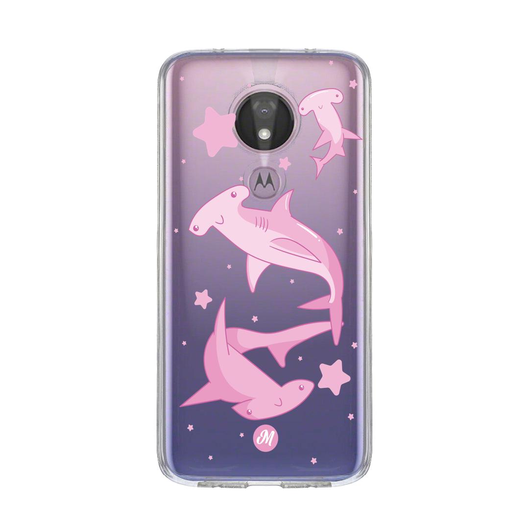Cases para Motorola G7 power Tiburon martillo rosa - Mandala Cases