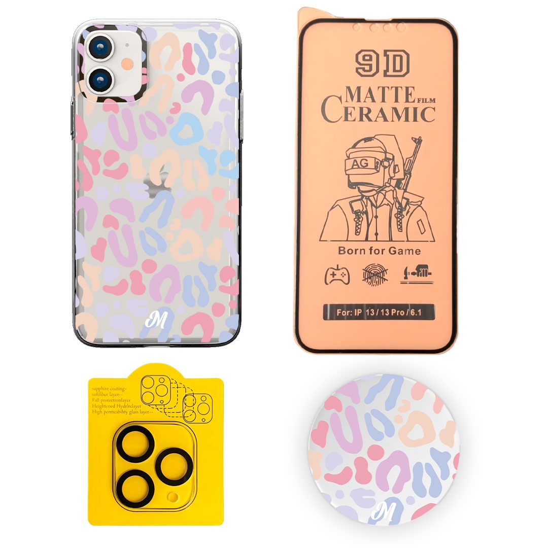 Combo iPhone Funda COLORFUL SPOTS - Mandala Cases