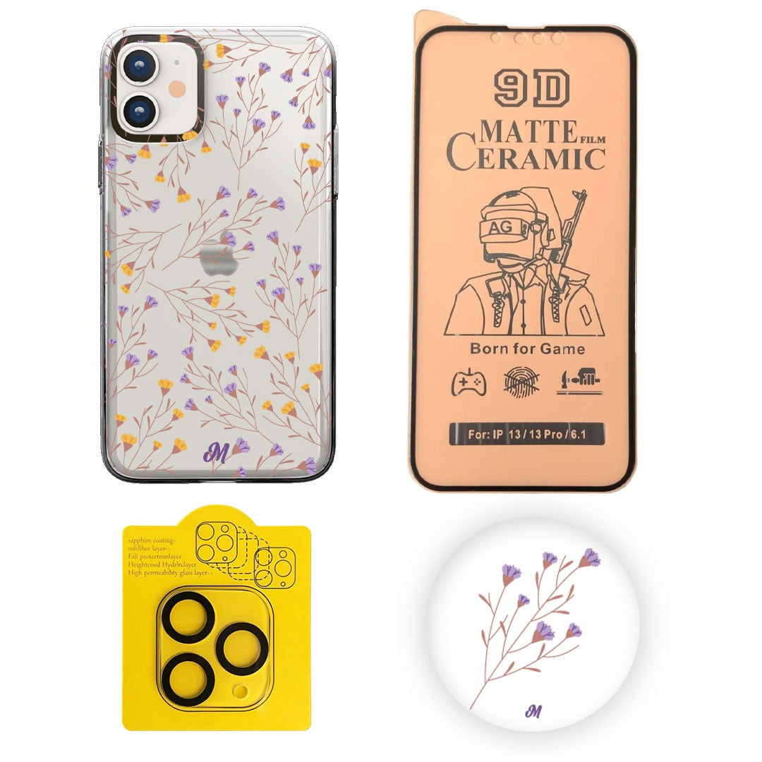 Combo iPhone Funda FLORES PRIMAVERA - Mandala Cases