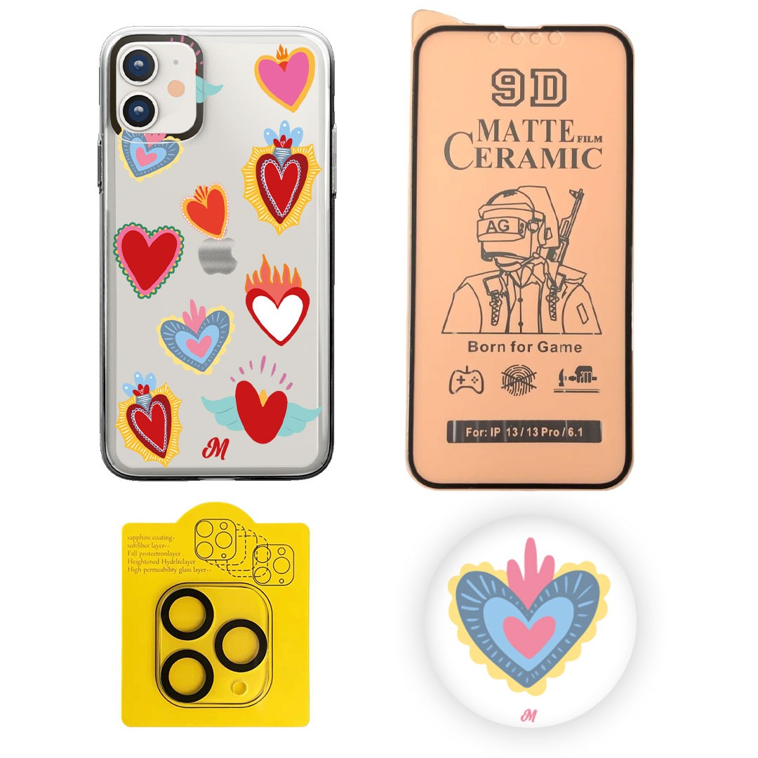 Combo iPhone Funda CORAZÓN DE GUADALUPE - Mandala Cases