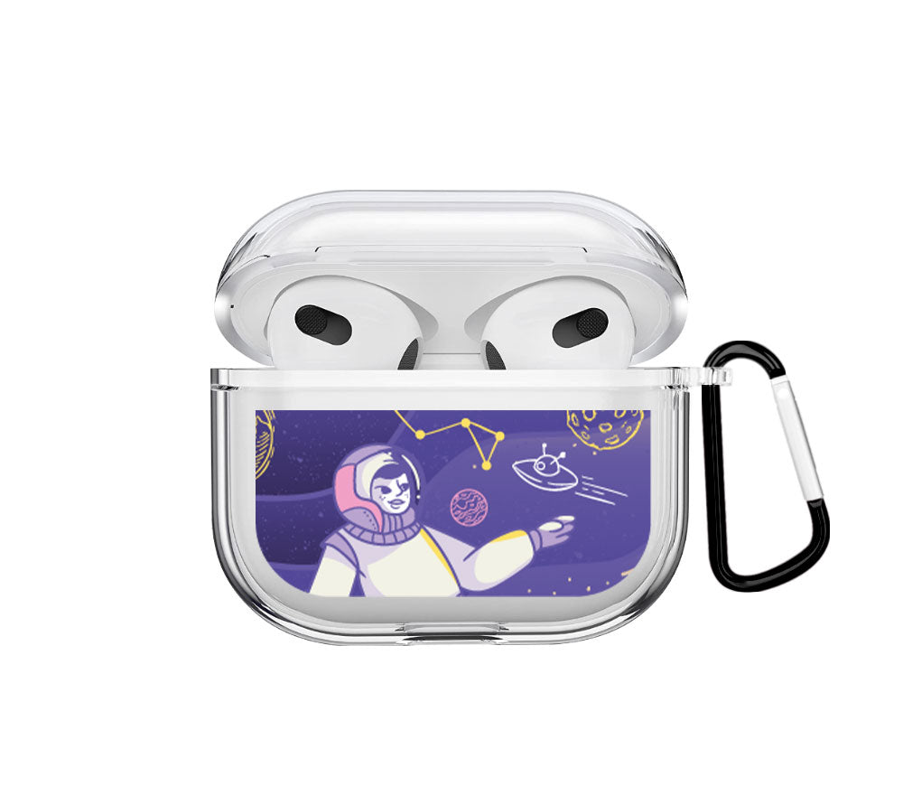 astronauta morado Airpods case - Mandala Cases