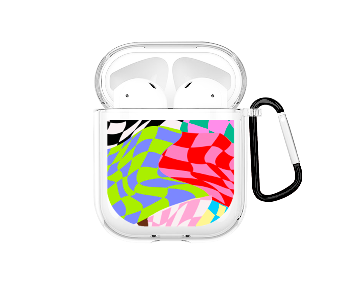 Square pattern Airpods case - Mandala Cases