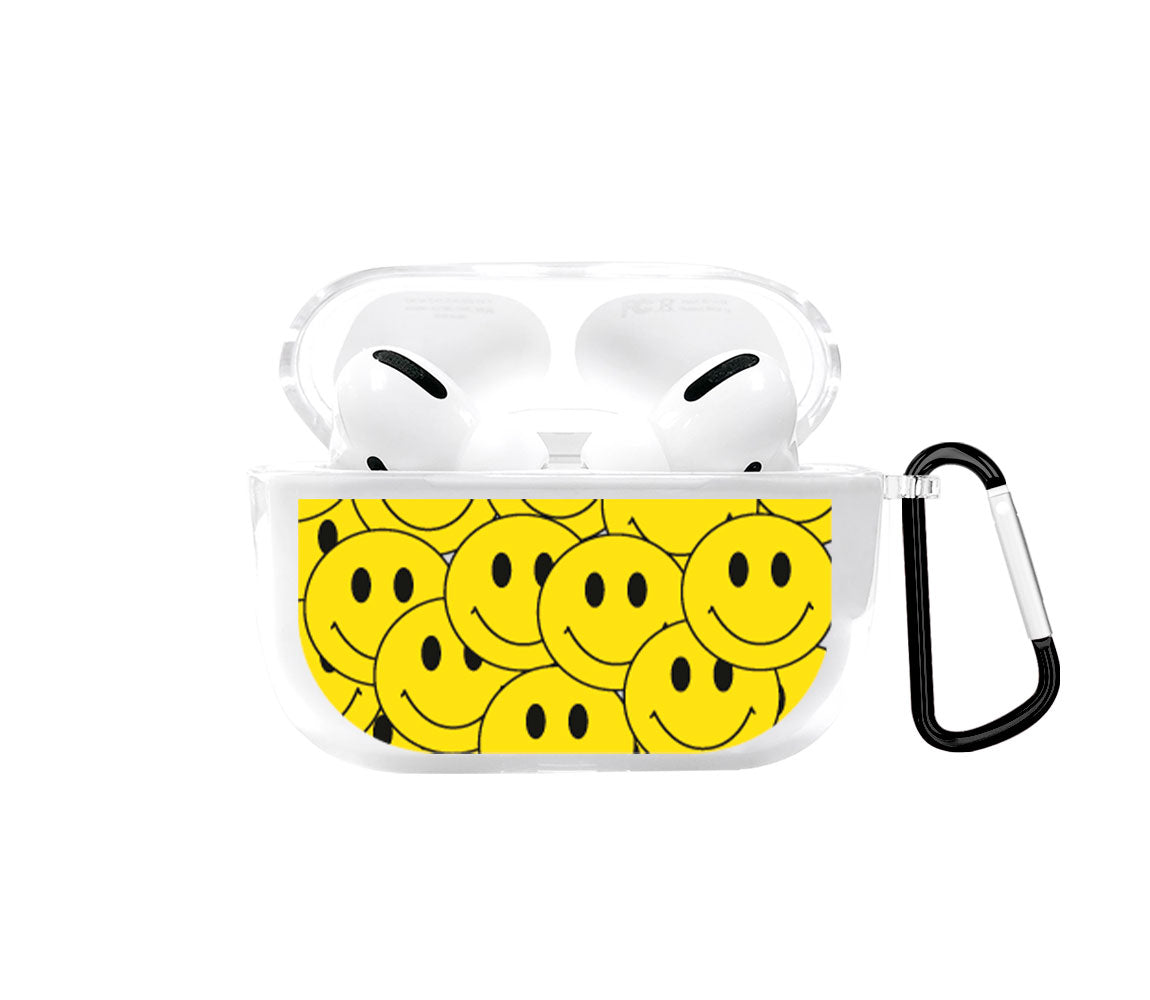 Yellow Happy Faces AirPods Case - Mandala Cases