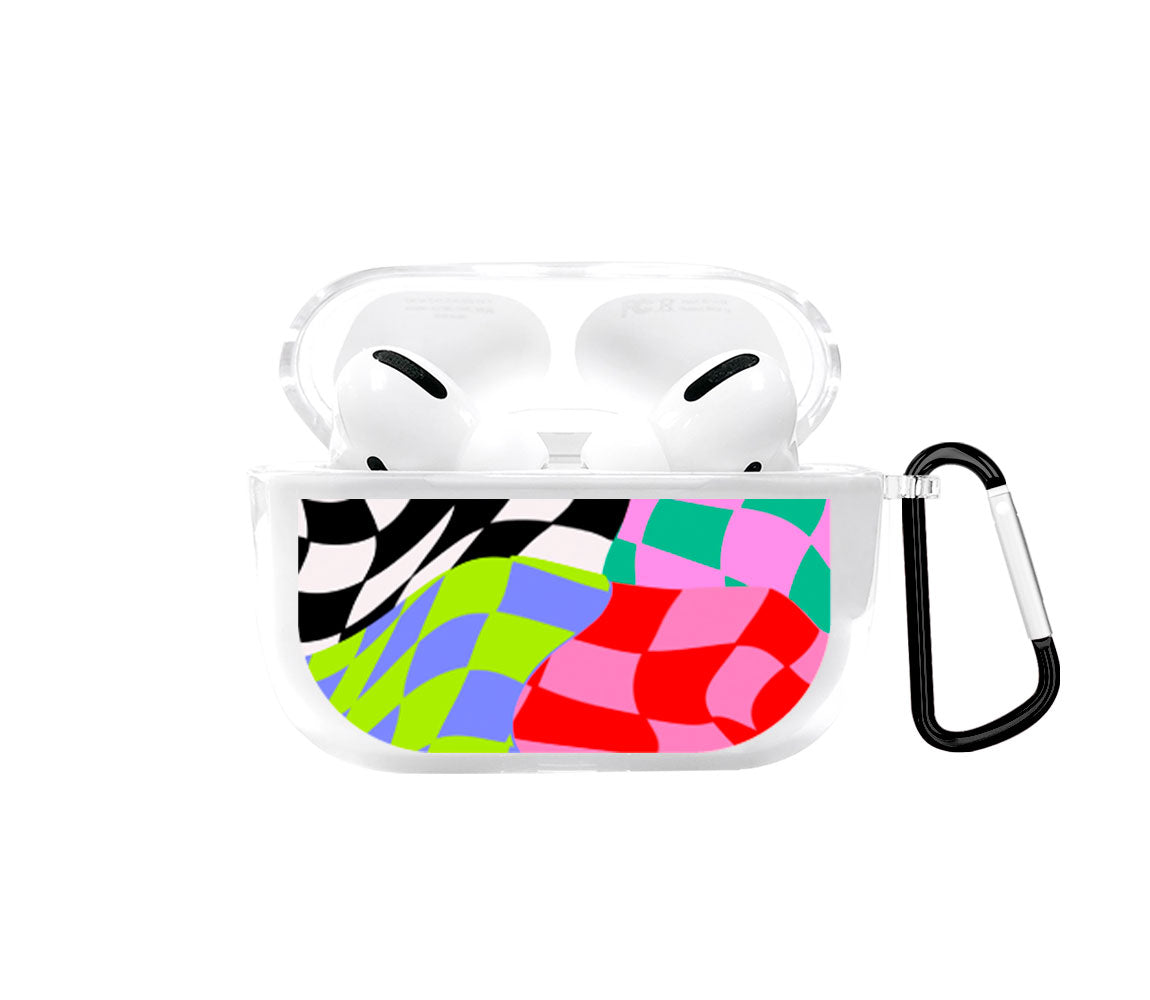 Square pattern Airpods case - Mandala Cases