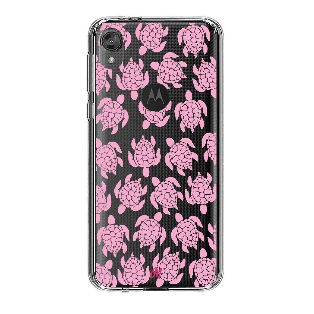 Case para Motorola E6 play Tortugas rosa - Mandala Cases