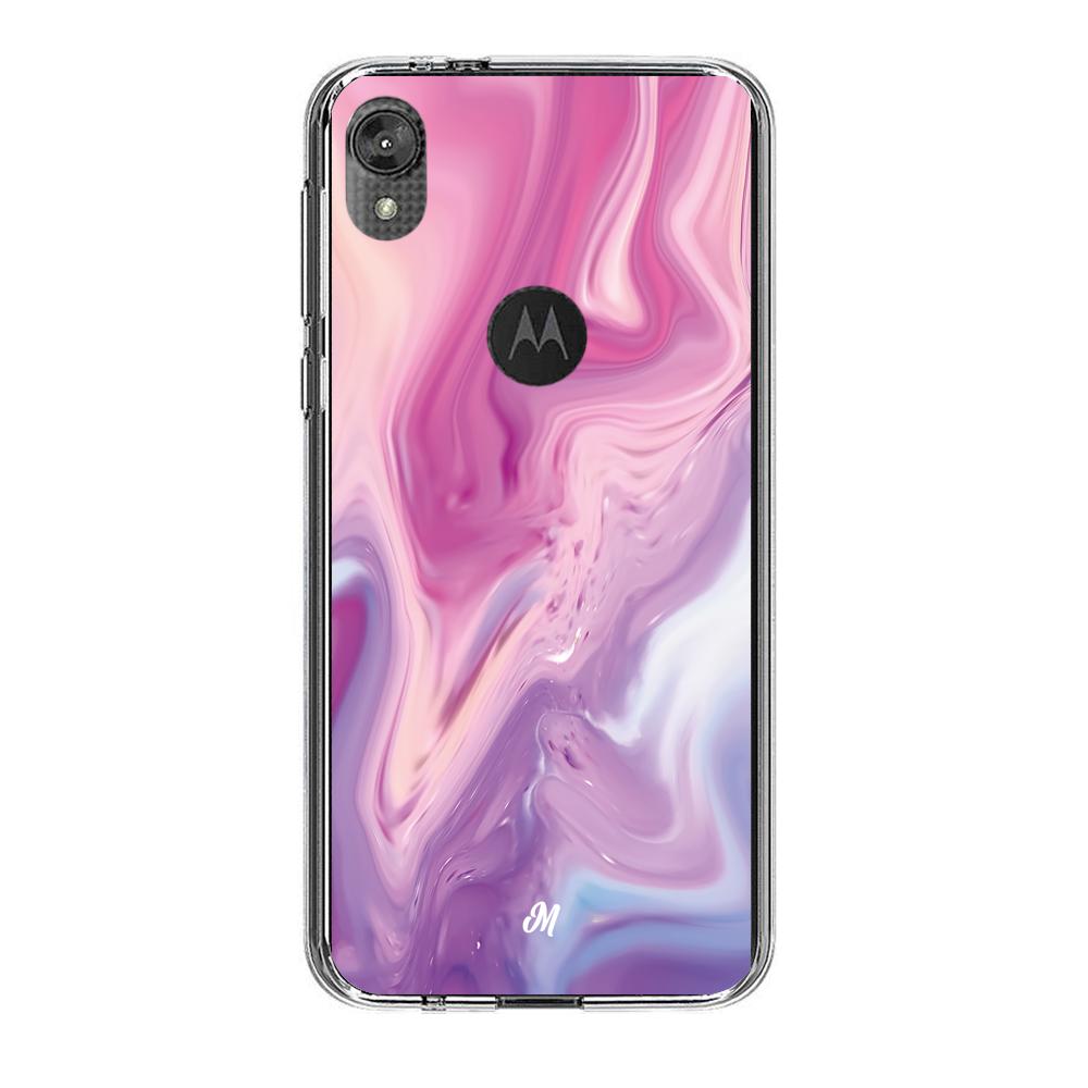 Cases para Motorola E6 play Marmol liquido pink - Mandala Cases
