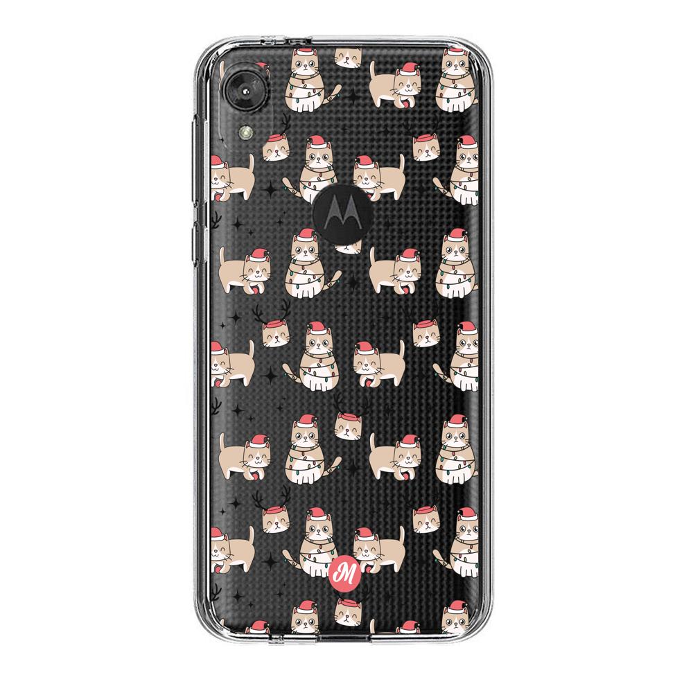 Cases para Motorola E6 play GATICOS NAVIDEÑOS - Mandala Cases