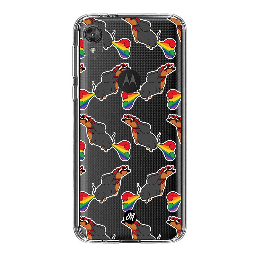Cases para Motorola E6 play PERRO ARCOÍRIS - Mandala Cases