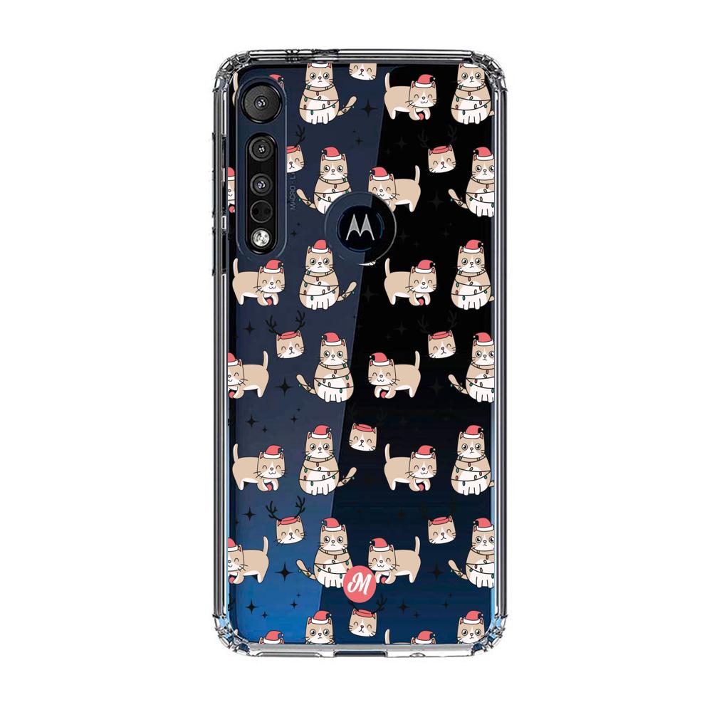 Cases para Motorola G8 play GATICOS NAVIDEÑOS - Mandala Cases