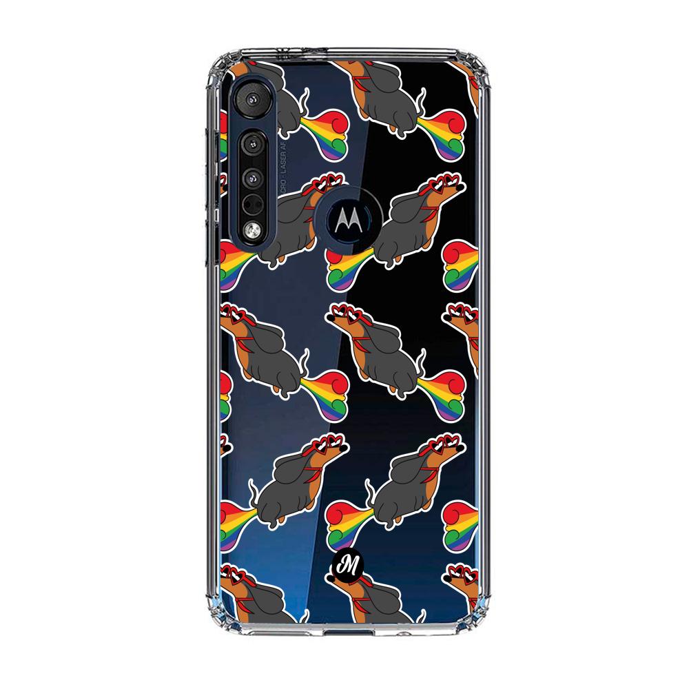 Cases para Motorola G8 play PERRO ARCOÍRIS - Mandala Cases