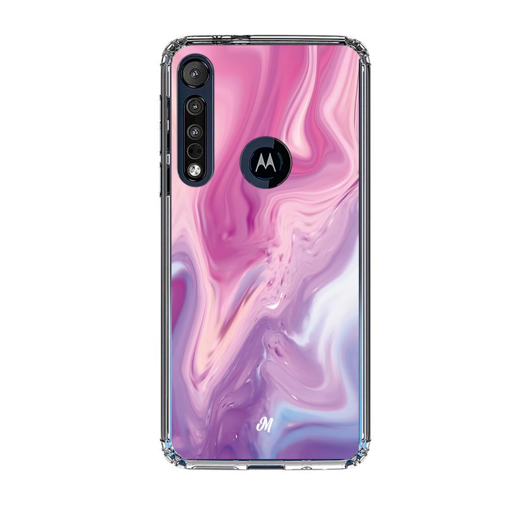 Cases para Motorola G8 plus Marmol liquido pink - Mandala Cases