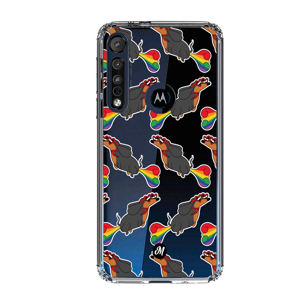 Cases para Motorola G8 plus PERRO ARCOÍRIS - Mandala Cases