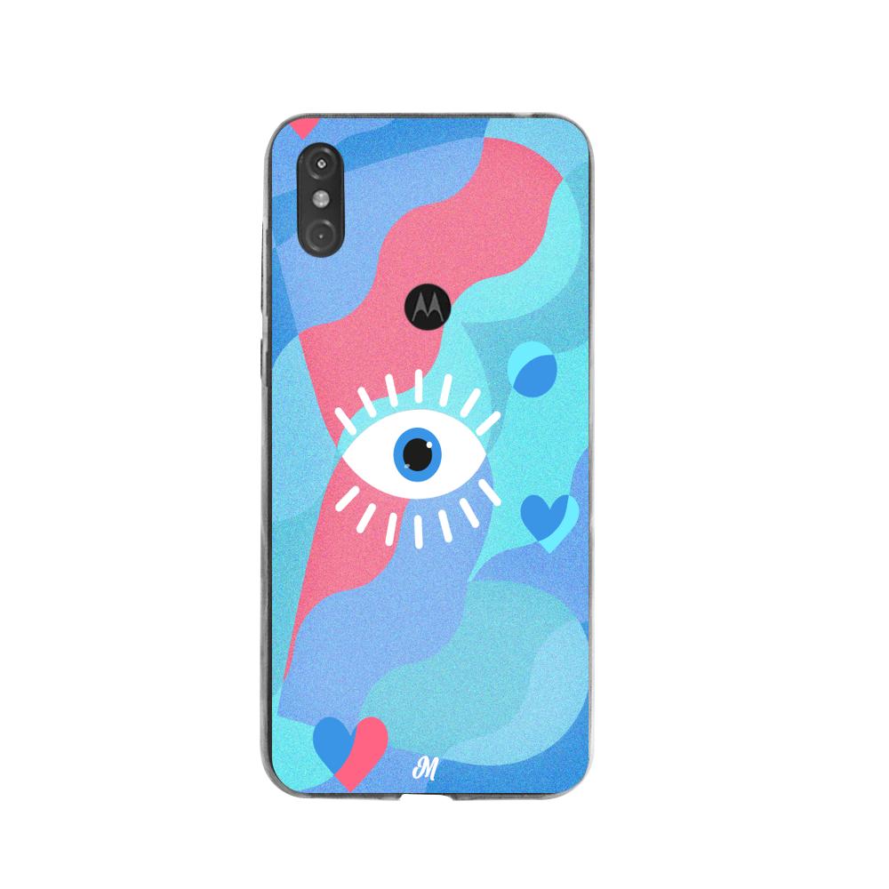 Case para Moto One Amor azul - Mandala Cases