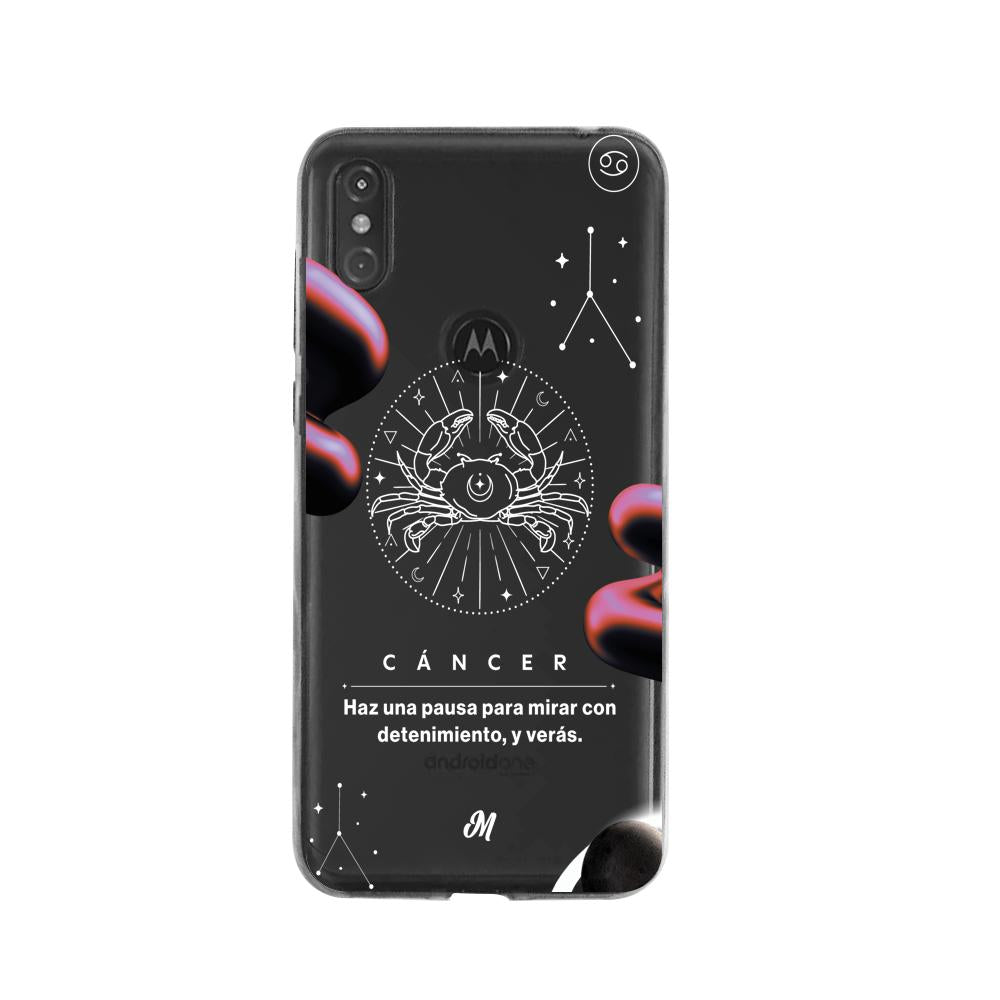 Cases para Moto One CANCER 24 TRANSPARENTE - Mandala Cases