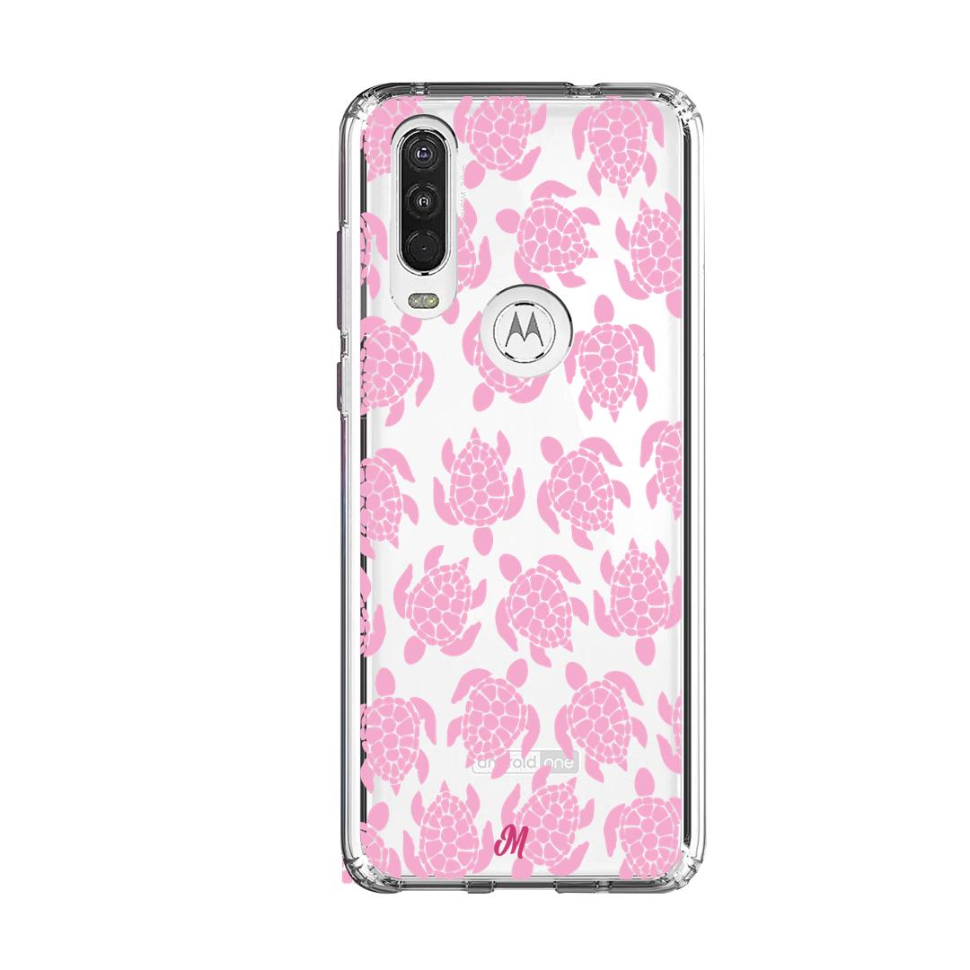 Case para Motorola One Action Tortugas rosa - Mandala Cases