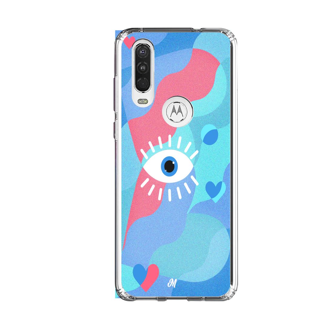 Case para Motorola One Action Amor azul - Mandala Cases