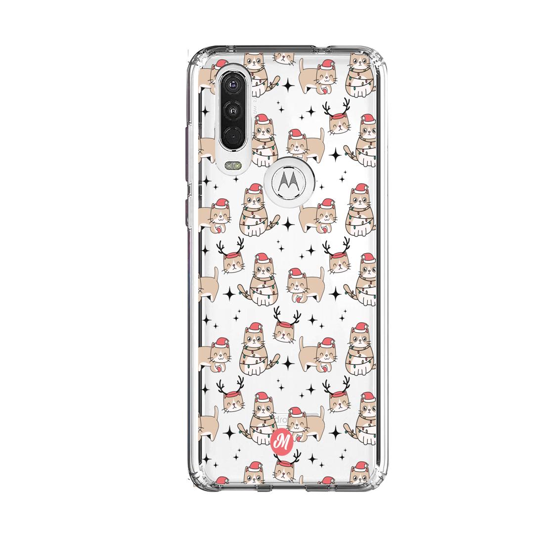 Cases para Motorola One Action GATICOS NAVIDEÑOS - Mandala Cases