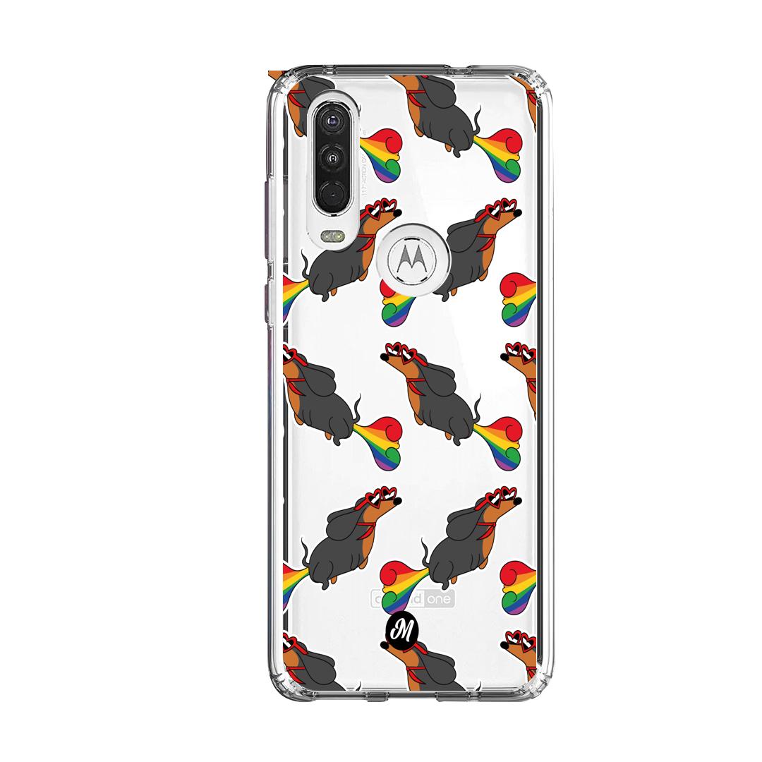 Cases para Motorola One Action PERRO ARCOÍRIS - Mandala Cases
