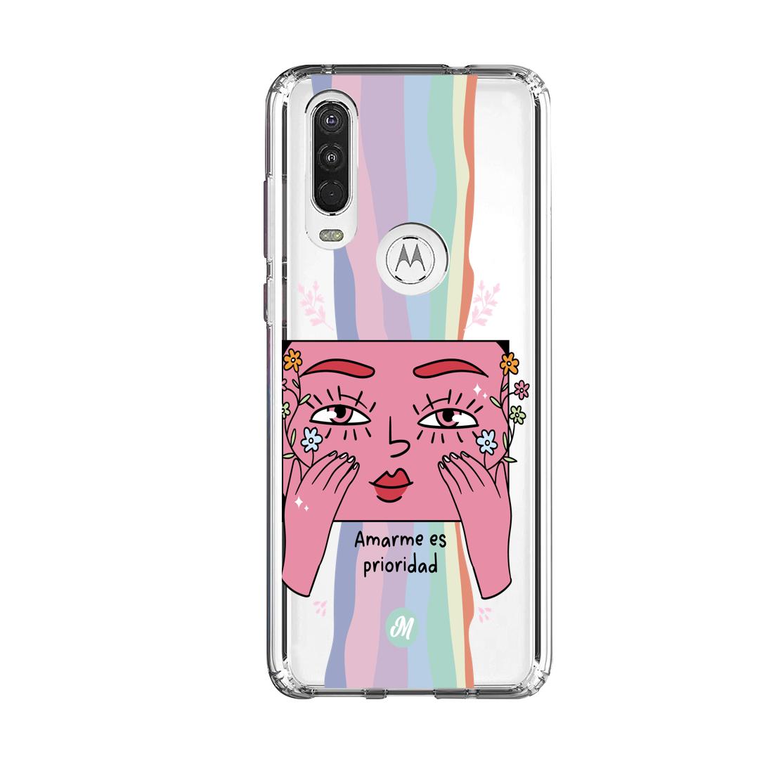 Cases para Motorola One Action Amarme es prioridad - Mandala Cases