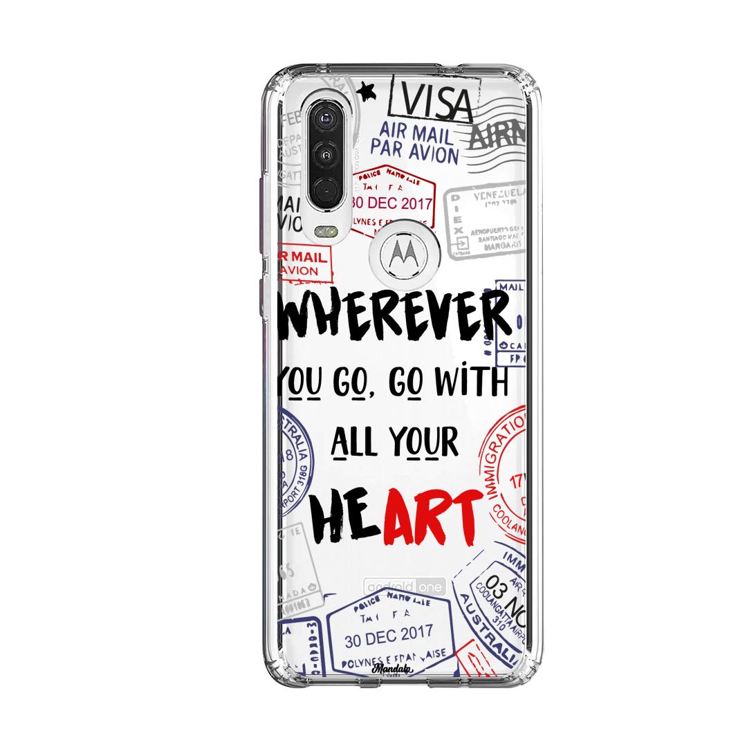Case para Motorola One Action Go With Your Heart - Mandala Cases
