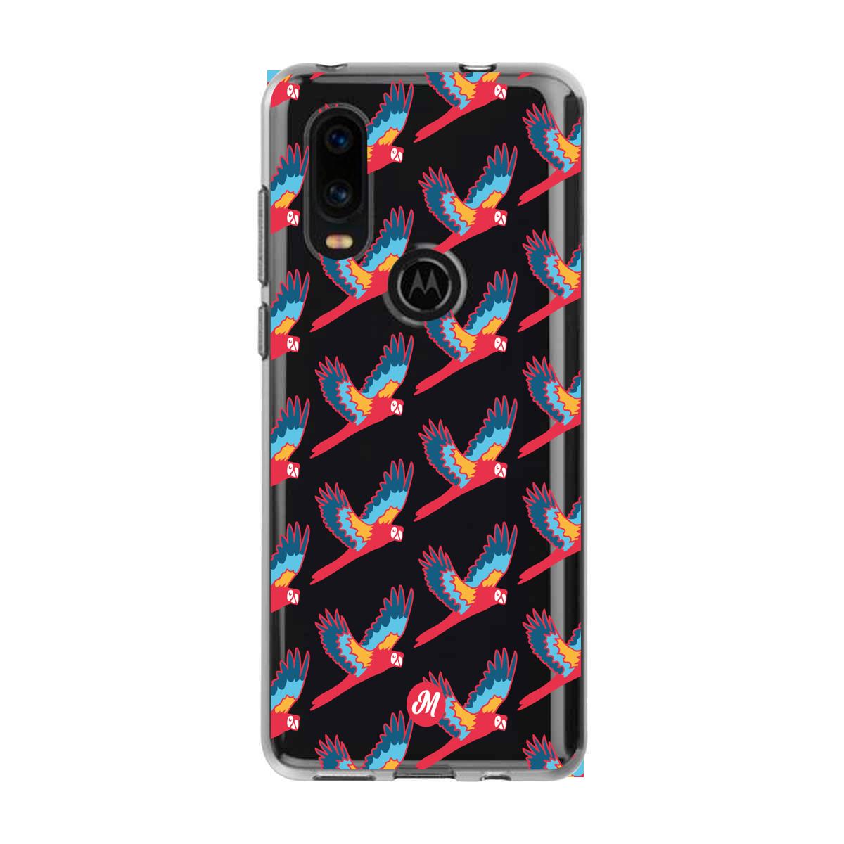 Cases para Motorola P40 Guacamayo escarlata - Mandala Cases