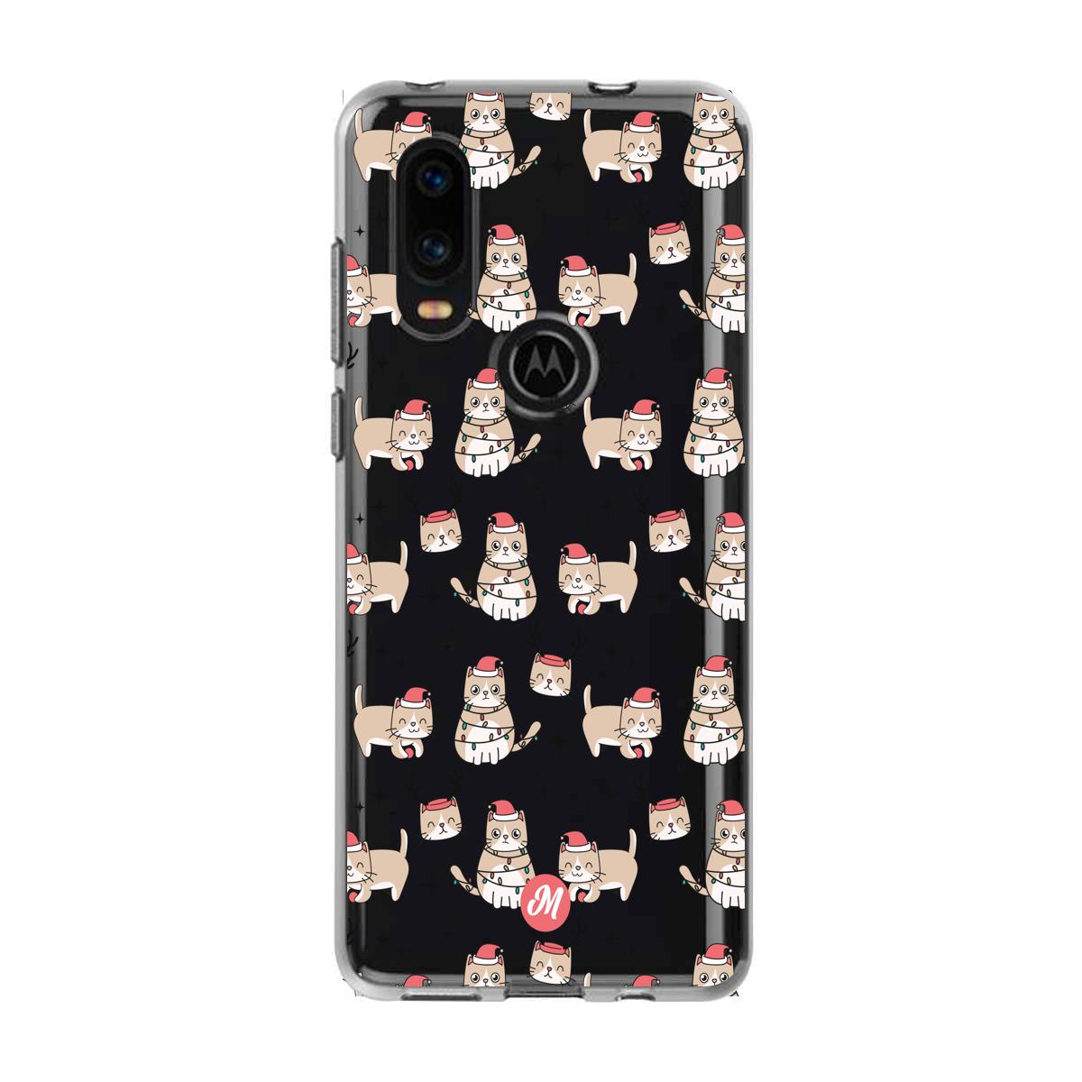 Cases para Motorola P40 GATICOS NAVIDEÑOS - Mandala Cases