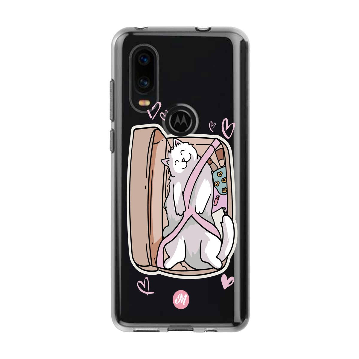 Cases para Motorola P40 TRAVEL CAT - Mandala Cases
