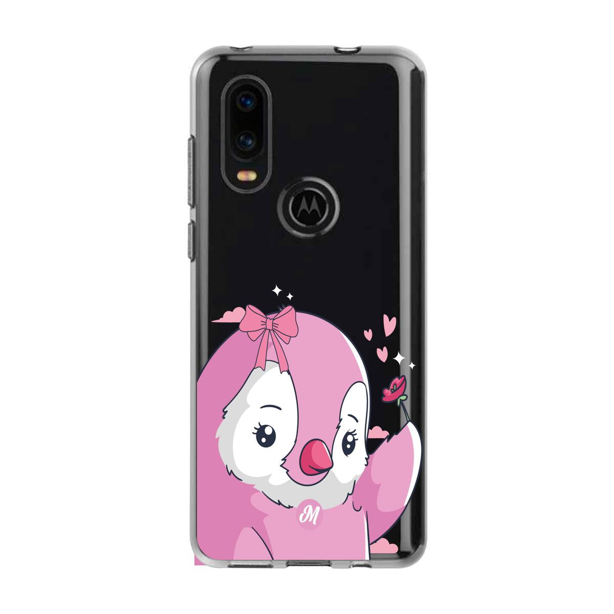 Cases para Motorola P40 Pingüino Coquette - Mandala Cases