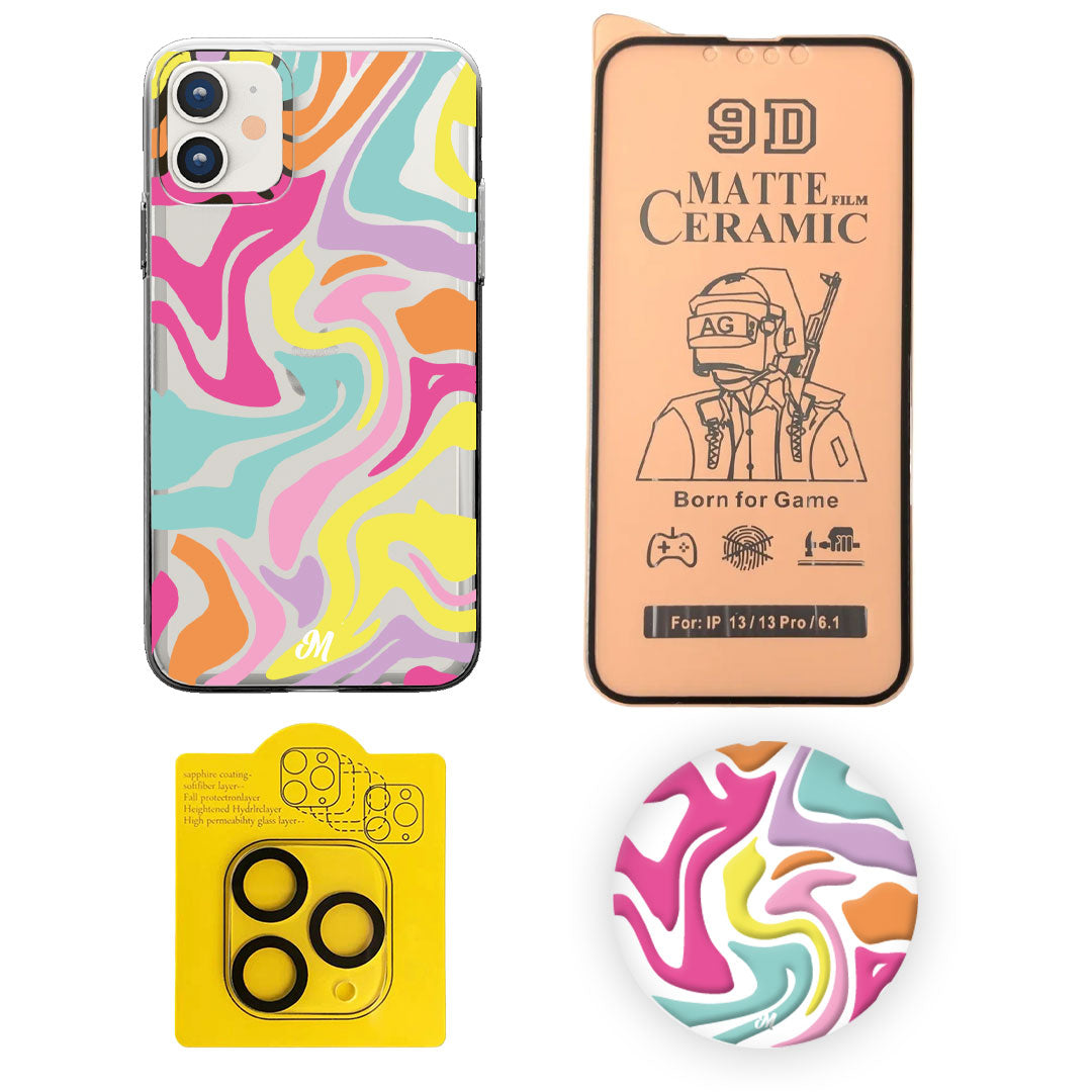 Combo iPhone Funda COLOR LINES - Mandala Cases