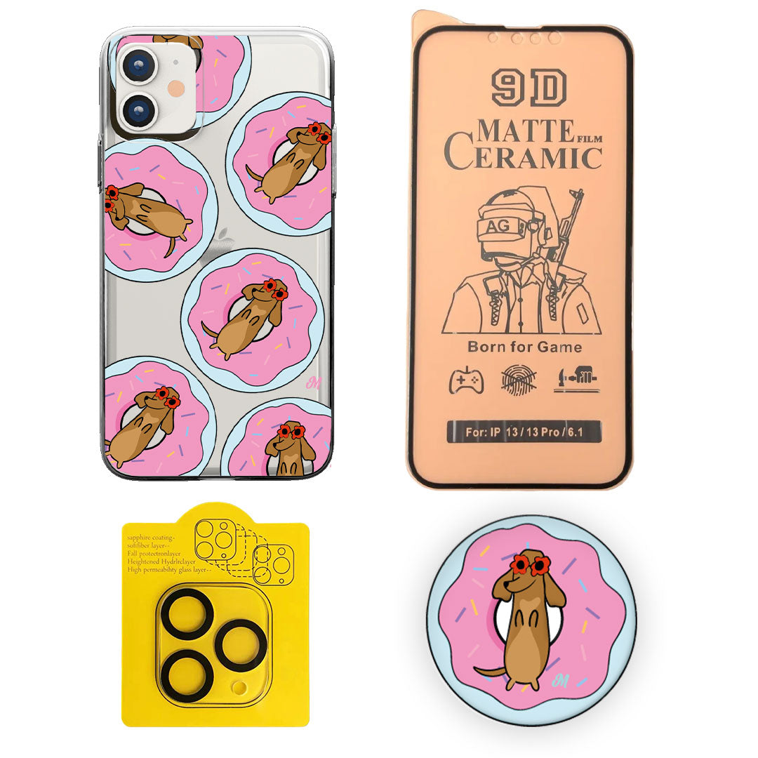 Combo iPhone Funda PERRITOS Y DONAS - Mandala Cases
