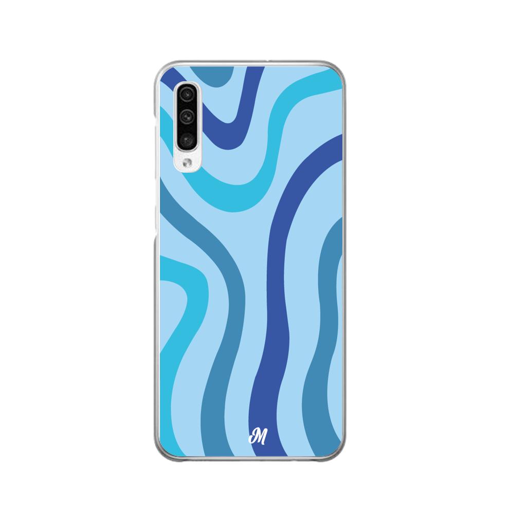 Case para Samsung A30S Líneas Azules - Mandala Cases