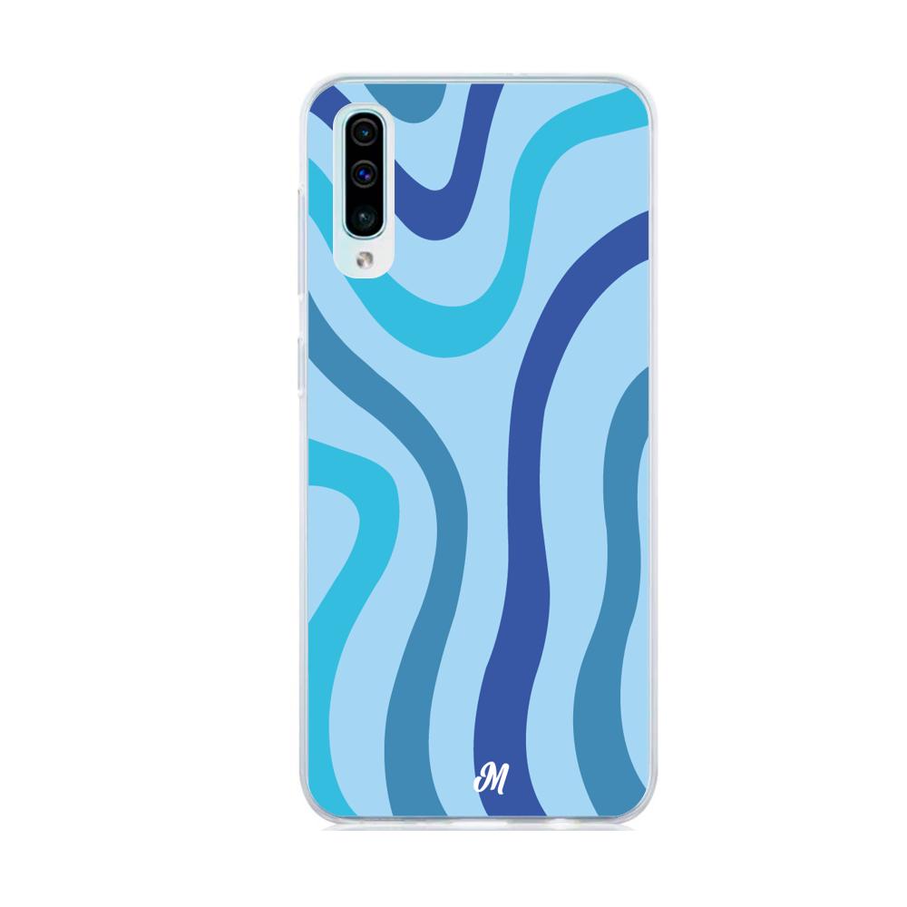 Case para Samsung A50 Líneas Azules - Mandala Cases