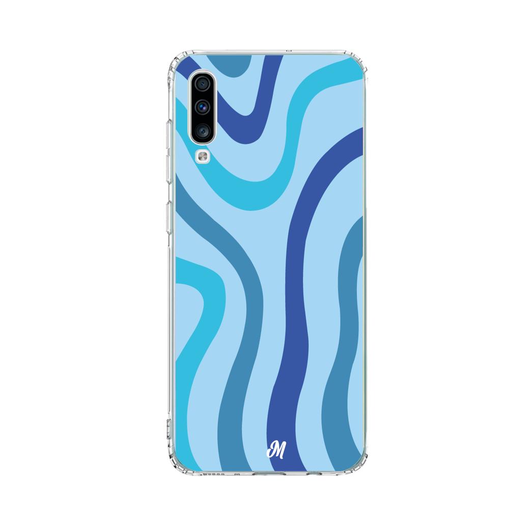 Case para Samsung A70 Líneas Azules - Mandala Cases