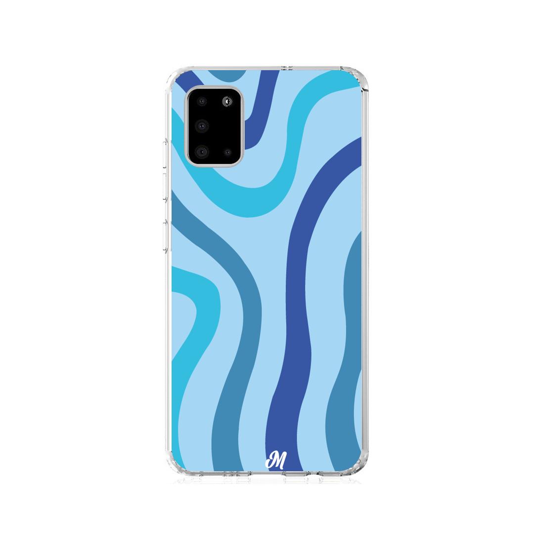Case para Samsung A31 Líneas Azules - Mandala Cases