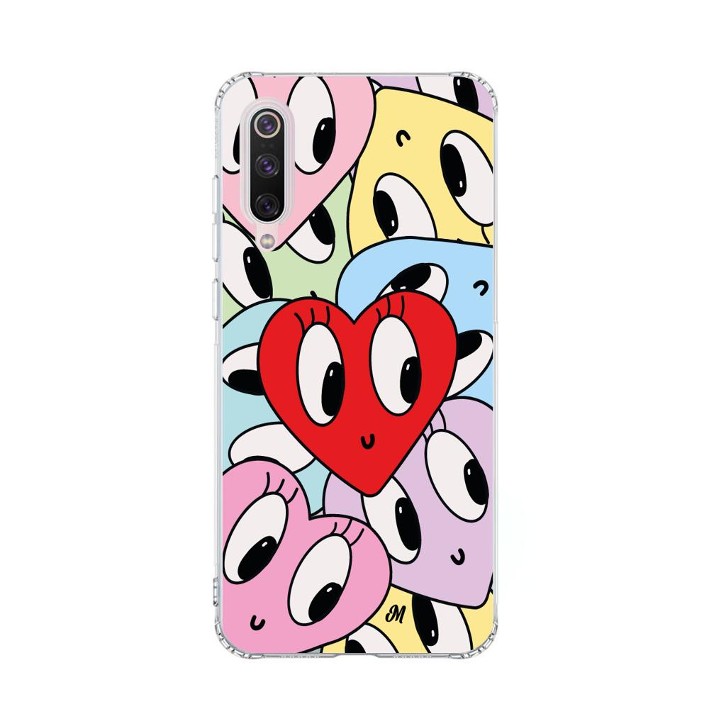 Case para Xiaomi Mi 9 Corazones felices - Mandala Cases