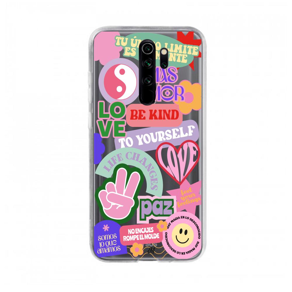 Case para Xiaomi note 8 pro Stickers en collage - Mandala Cases
