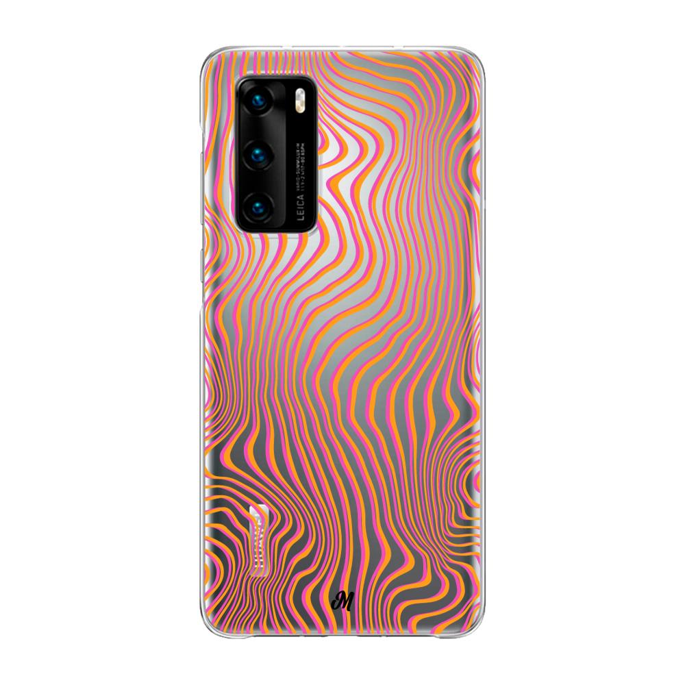 Case para Huawei P40 patron movimiento Naranja - Mandala Cases