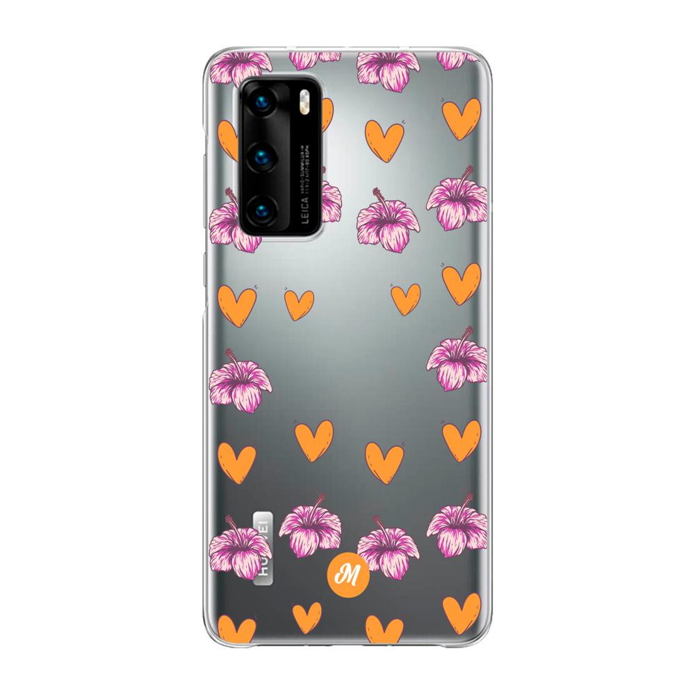 Cases para Huawei P40 Amor naranja - Mandala Cases