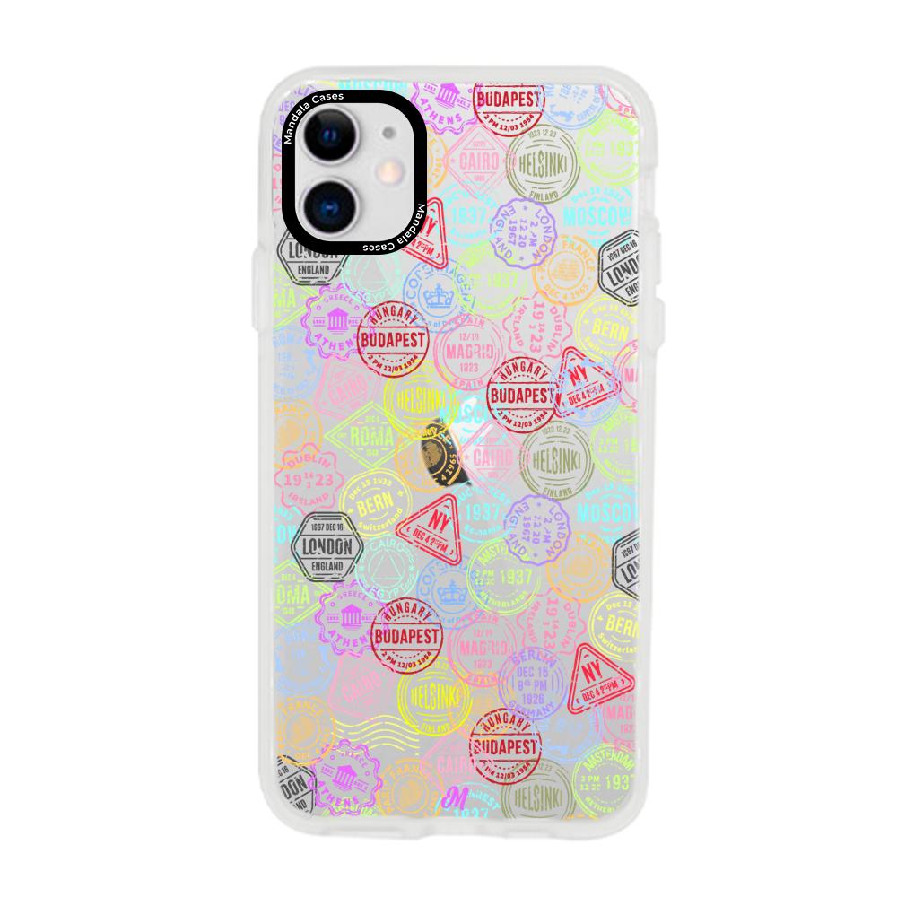 Case para iphone 11 Sellos viajeros - Mandala Cases
