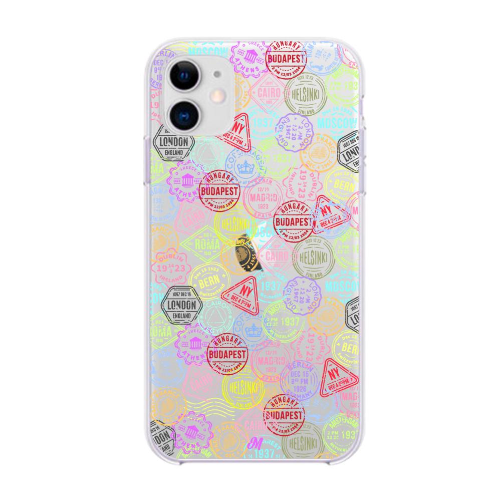 Case para iphone 11 Sellos viajeros - Mandala Cases