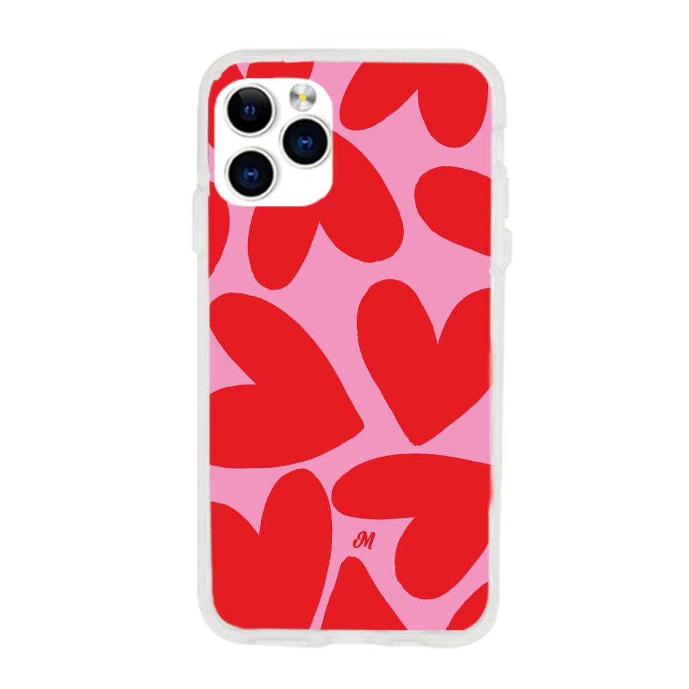 Case para iphone 11 pro max Red Hearts - Mandala Cases